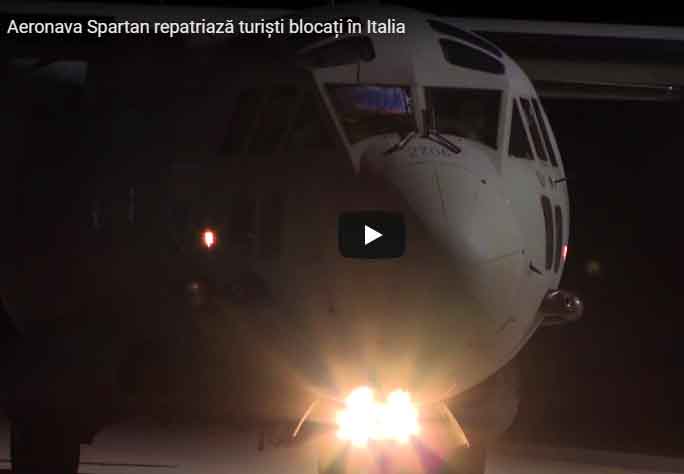 Aeronava Spartan repatriază turiști blocați în Italia