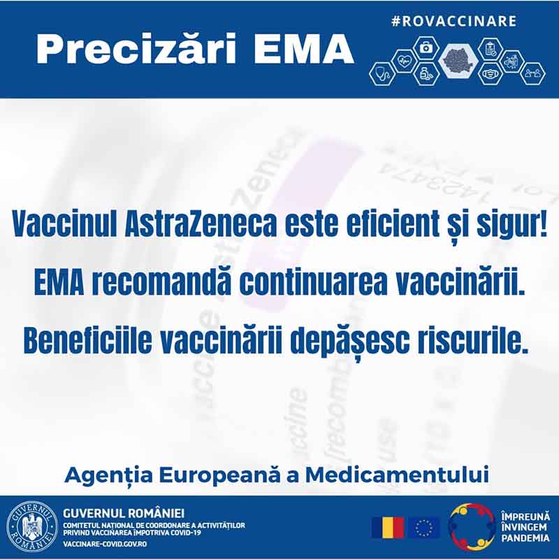 astazeneca ema sigur vaccinare