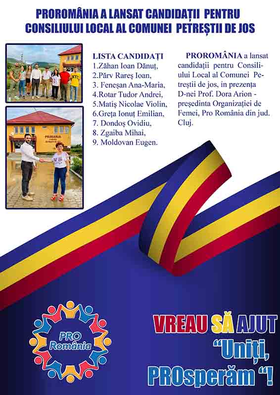 pro romania danut ioan zahan petresti de jos
