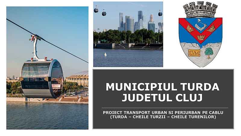 Proiect de transport pe cablu prezentat de Primăria Turda