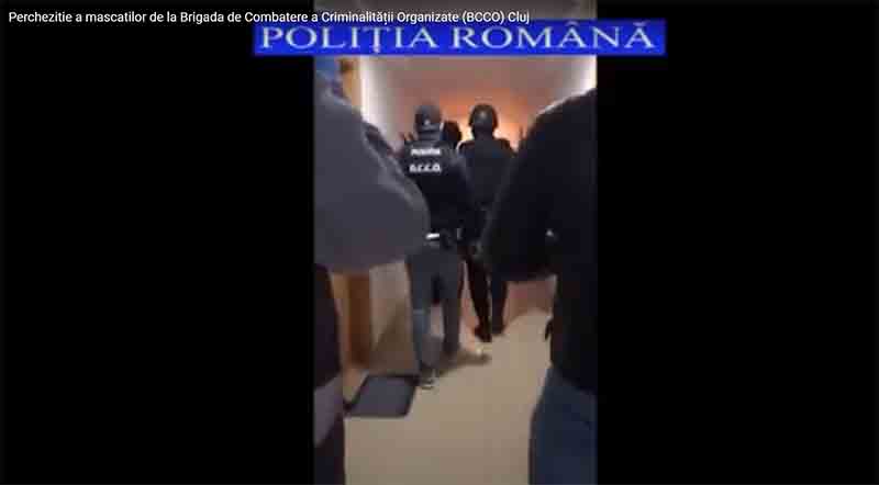 VIDEO: Perchezitie a „mascatilor” de la Brigada de Combatere a Criminalității Organizate (BCCO) Cluj